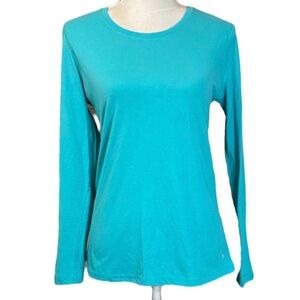 Danskin Now Loose‎ Teal Long Sleeve Shirt Sz M